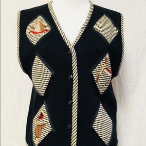 Cambridge Dry Goods Size M Vest patchwork knit